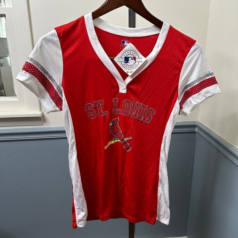 NWT General Merchandise St. Louis Cardinals Baseball Jersey Style Tee Shirt M